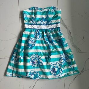 Silk Lilly Pulitzer strapless dress